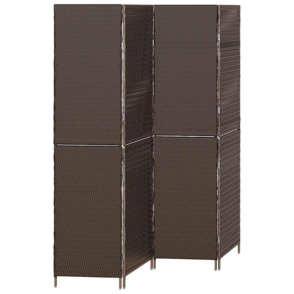Kamerverdeler Bruin 195 x 180 cm poly rattan is nu te koop bij PeponiXL, paradijselijk wonen!