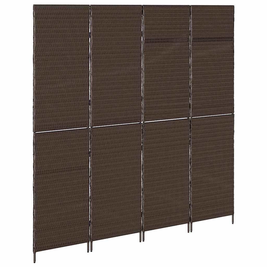 Kamerverdeler Bruin 195 x 180 cm poly rattan is nu te koop bij PeponiXL, paradijselijk wonen!