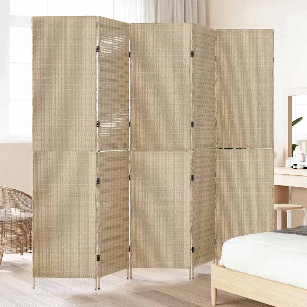 Kamerverdeler Beige 242 x 180 cm poly rattan is nu te koop bij PeponiXL, paradijselijk wonen!