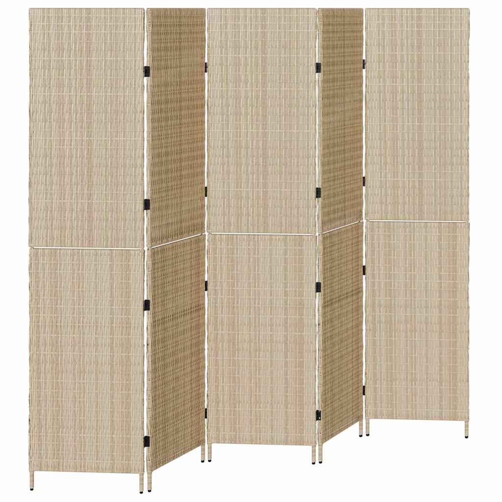 Kamerverdeler Beige 242 x 180 cm poly rattan is nu te koop bij PeponiXL, paradijselijk wonen!