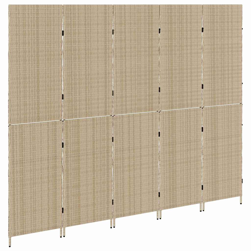 Kamerverdeler Beige 242 x 180 cm poly rattan is nu te koop bij PeponiXL, paradijselijk wonen!