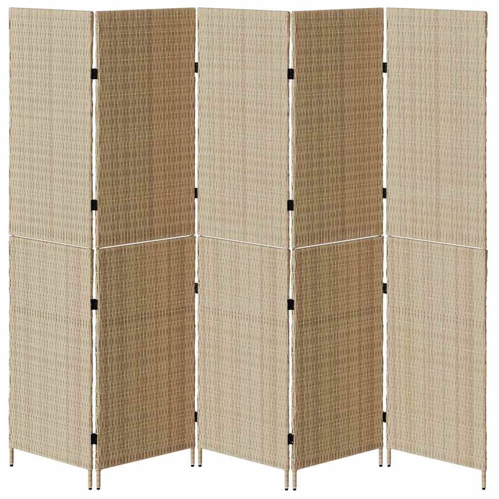 Kamerverdeler Beige 242 x 180 cm poly rattan is nu te koop bij PeponiXL, paradijselijk wonen!