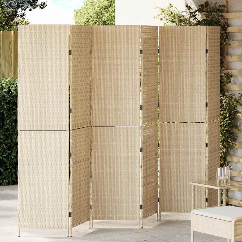 Kamerverdeler Beige 292 x 180 cm poly rattan is nu te koop bij PeponiXL, paradijselijk wonen!