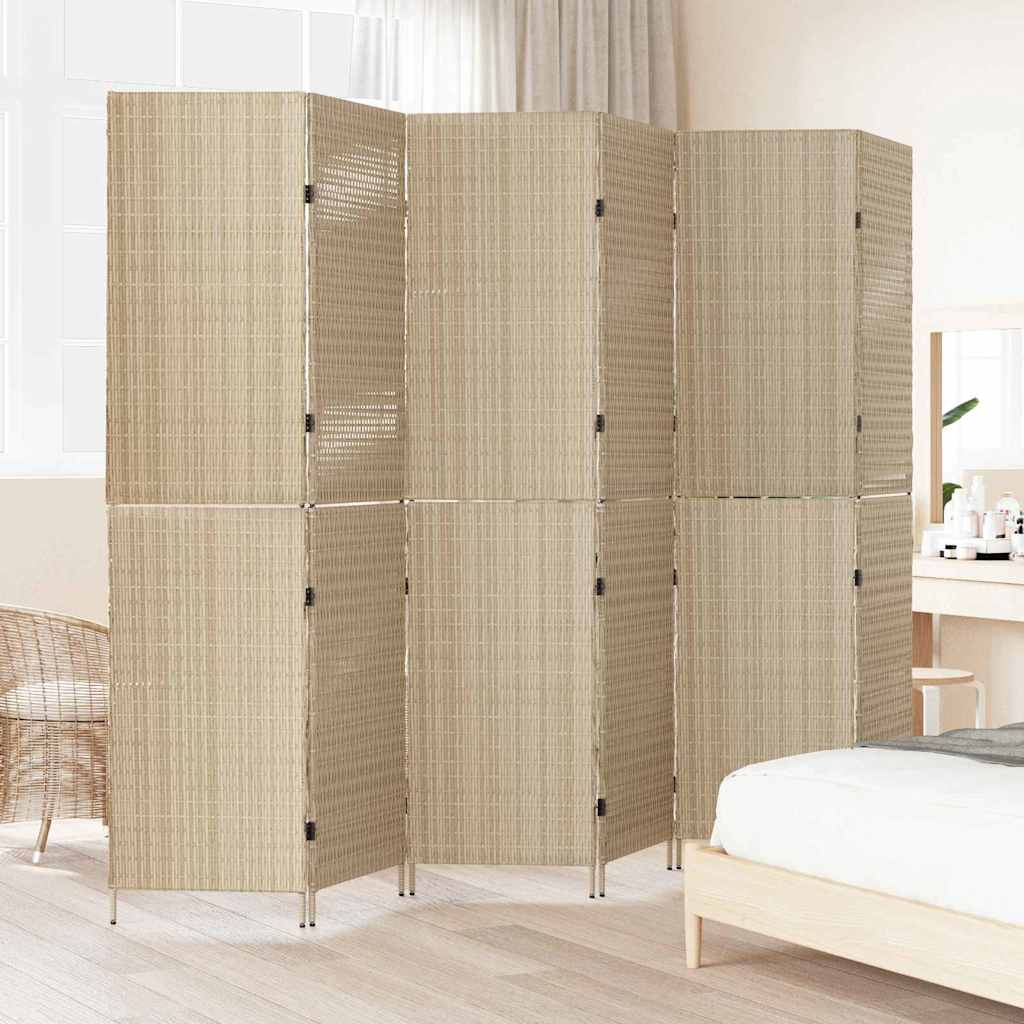 Kamerverdeler Beige 292 x 180 cm poly rattan is nu te koop bij PeponiXL, paradijselijk wonen!