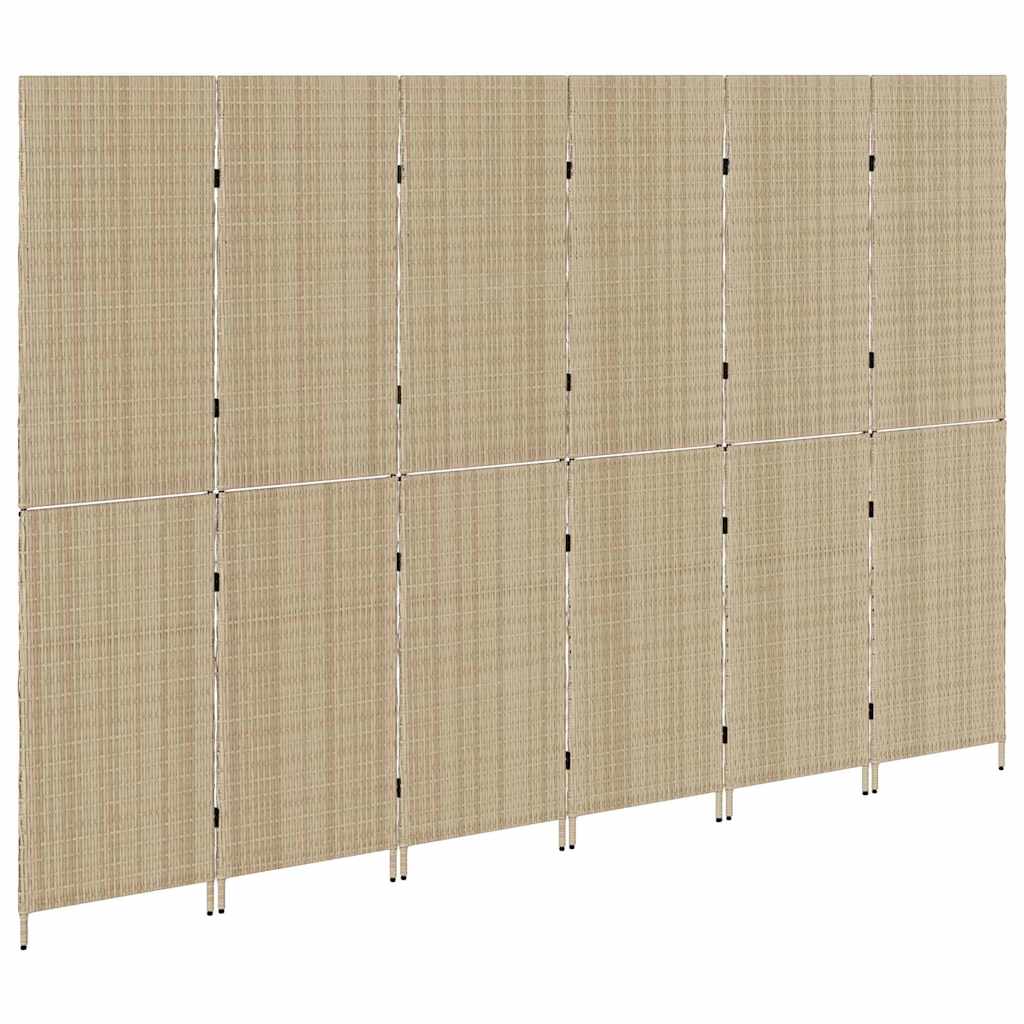 Kamerverdeler Beige 292 x 180 cm poly rattan is nu te koop bij PeponiXL, paradijselijk wonen!