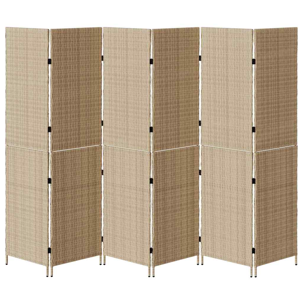 Kamerverdeler Beige 292 x 180 cm poly rattan is nu te koop bij PeponiXL, paradijselijk wonen!