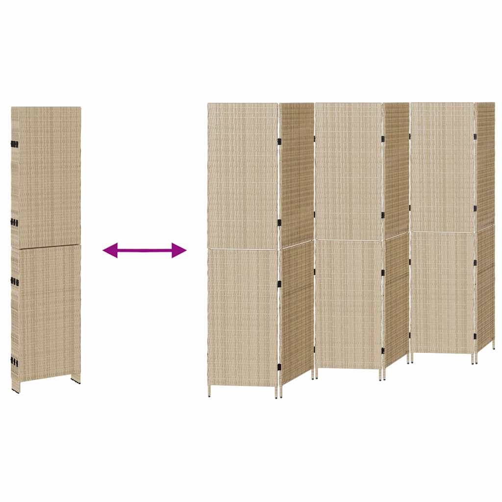 Kamerverdeler Beige 292 x 180 cm poly rattan is nu te koop bij PeponiXL, paradijselijk wonen!