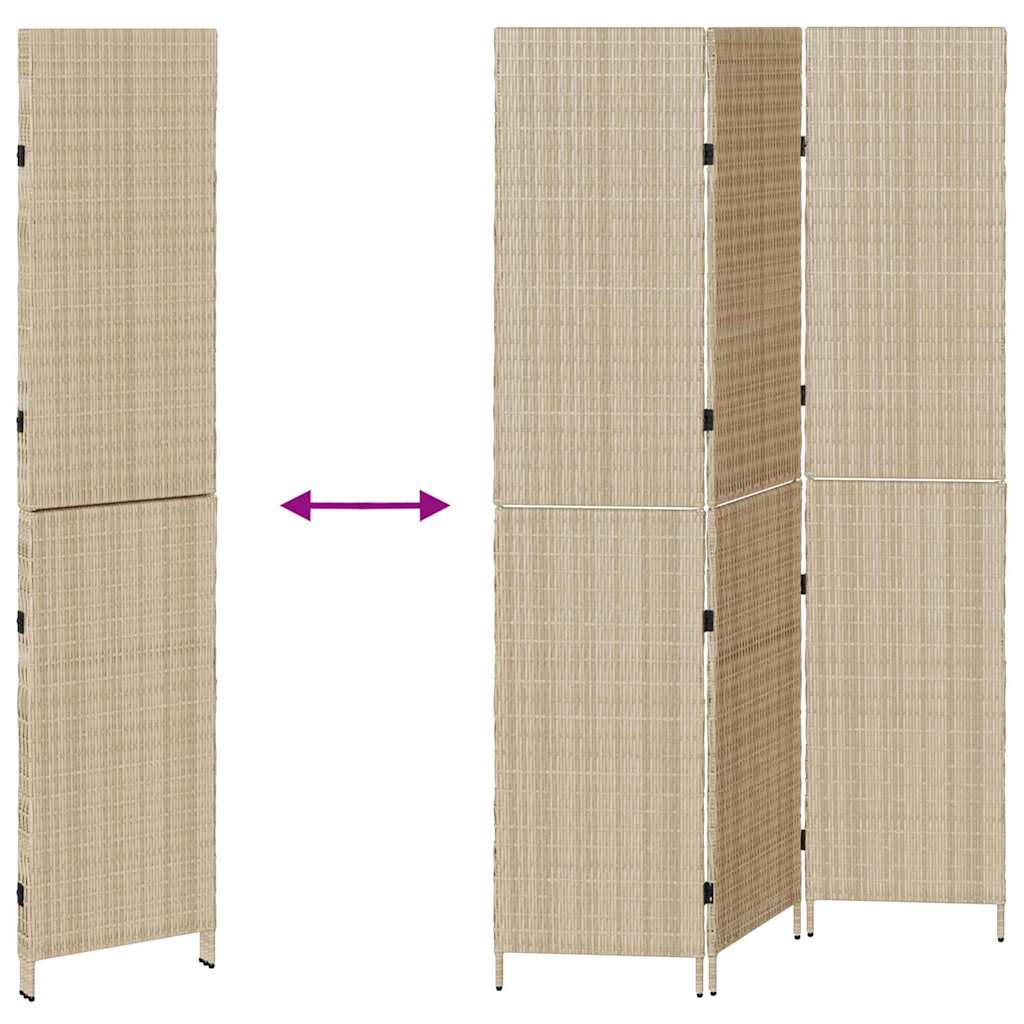 Kamerverdeler Beige 146 x 200 cm poly rattan is nu te koop bij PeponiXL, paradijselijk wonen!