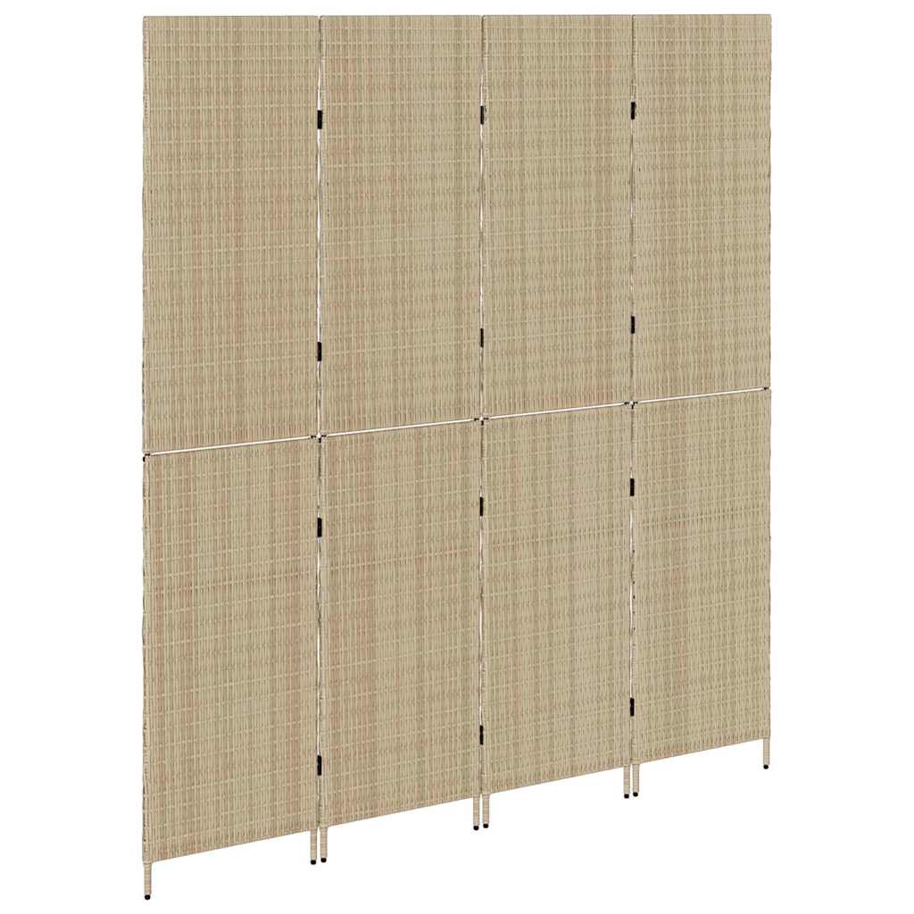 Kamerverdeler Beige 195 x 180 cm poly rattan is nu te koop bij PeponiXL, paradijselijk wonen!