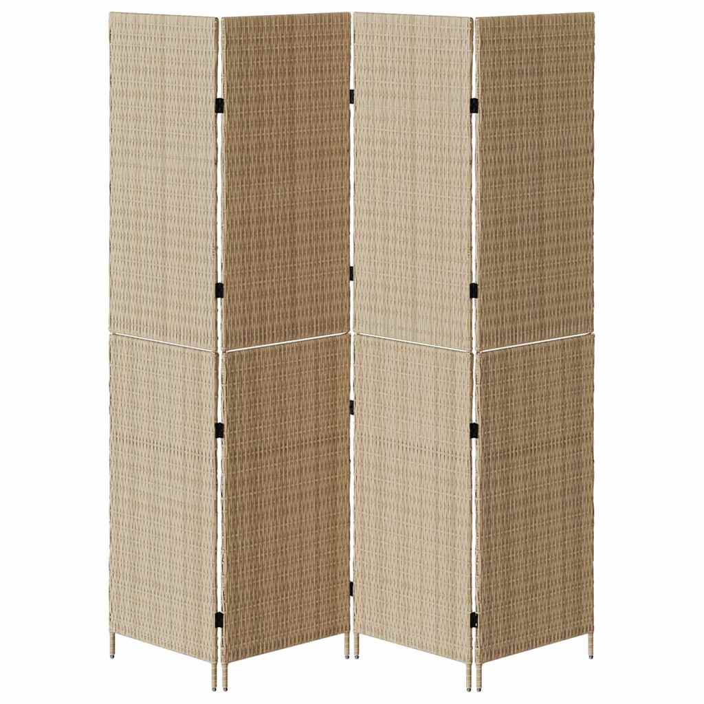 Kamerverdeler Beige 195 x 180 cm poly rattan is nu te koop bij PeponiXL, paradijselijk wonen!