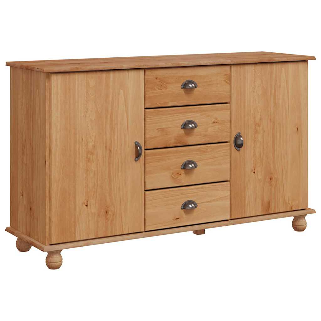 Dressoir met lade ASKIM 133,5 x 40 x 79 cm Massief grenenhout is nu te koop bij PeponiXL, paradijselijk wonen!