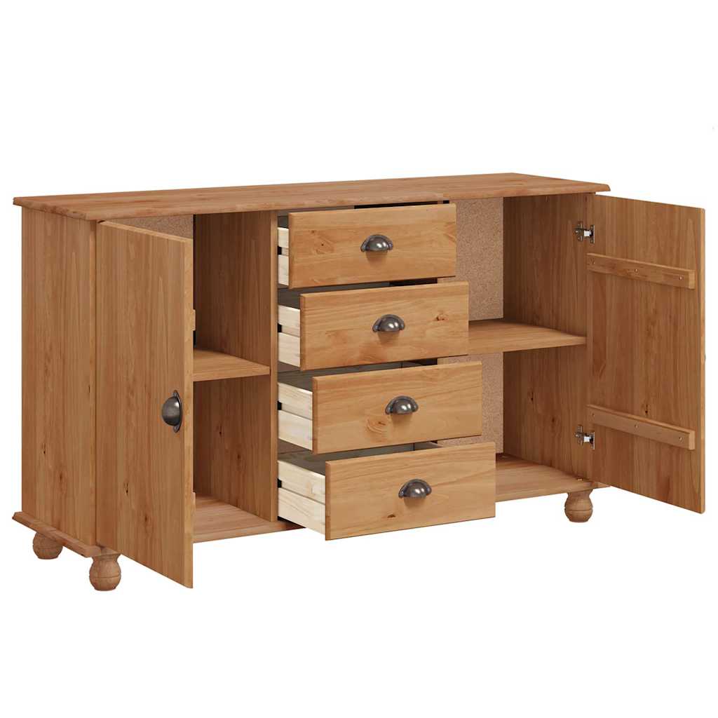 Dressoir met lade ASKIM 133,5 x 40 x 79 cm Massief grenenhout is nu te koop bij PeponiXL, paradijselijk wonen!