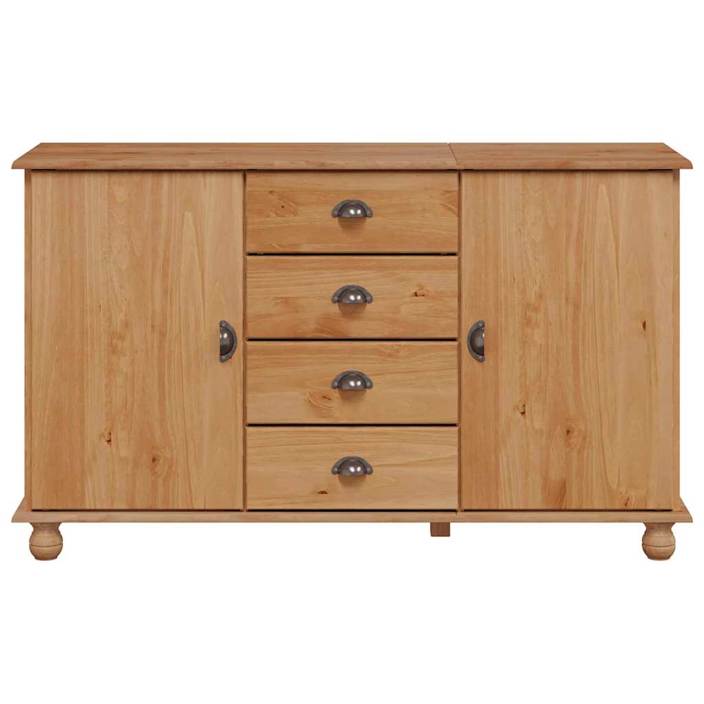Dressoir met lade ASKIM 133,5 x 40 x 79 cm Massief grenenhout is nu te koop bij PeponiXL, paradijselijk wonen!
