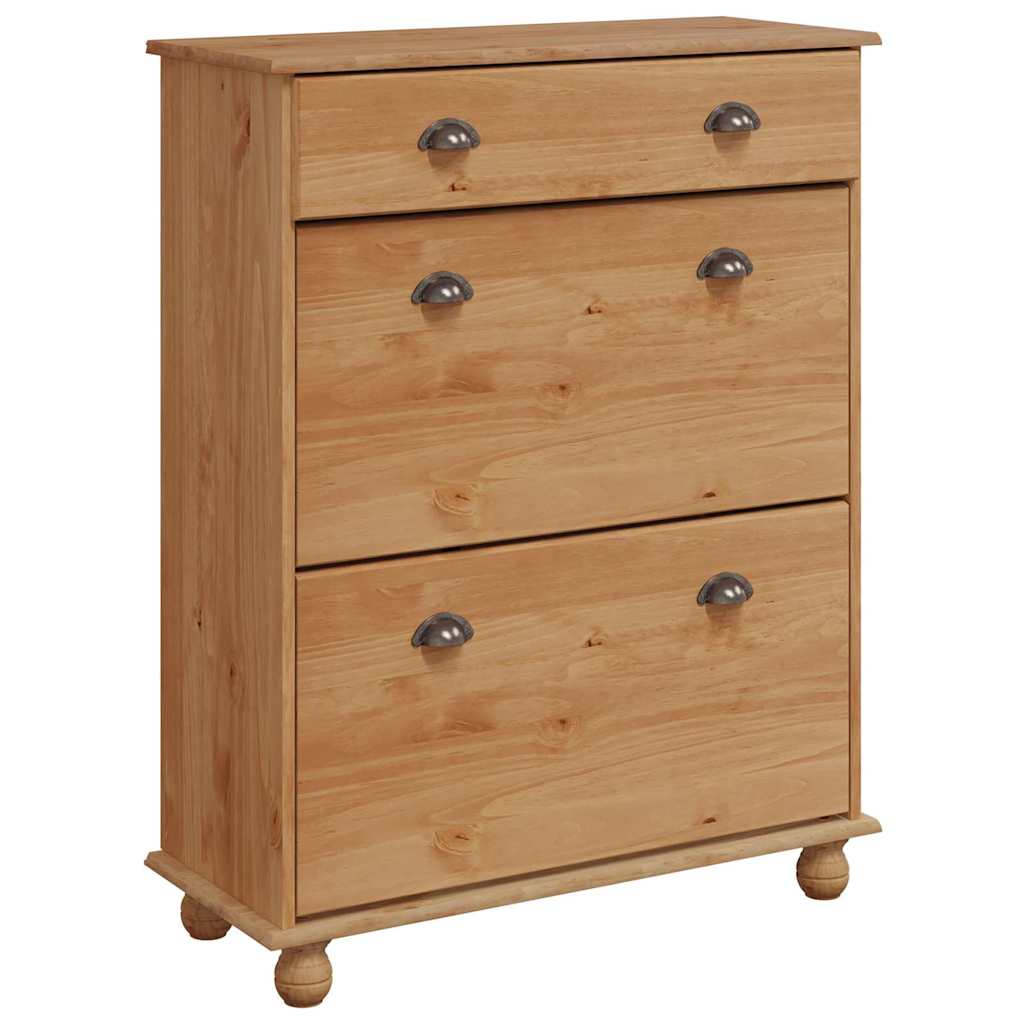 Schoenenkast ASKIM Bruin 85 x 35 x 108 cm Massief grenenhout is nu te koop bij PeponiXL, paradijselijk wonen!