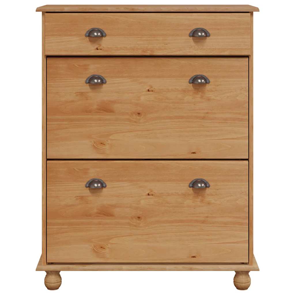 Schoenenkast ASKIM Bruin 85 x 35 x 108 cm Massief grenenhout is nu te koop bij PeponiXL, paradijselijk wonen!
