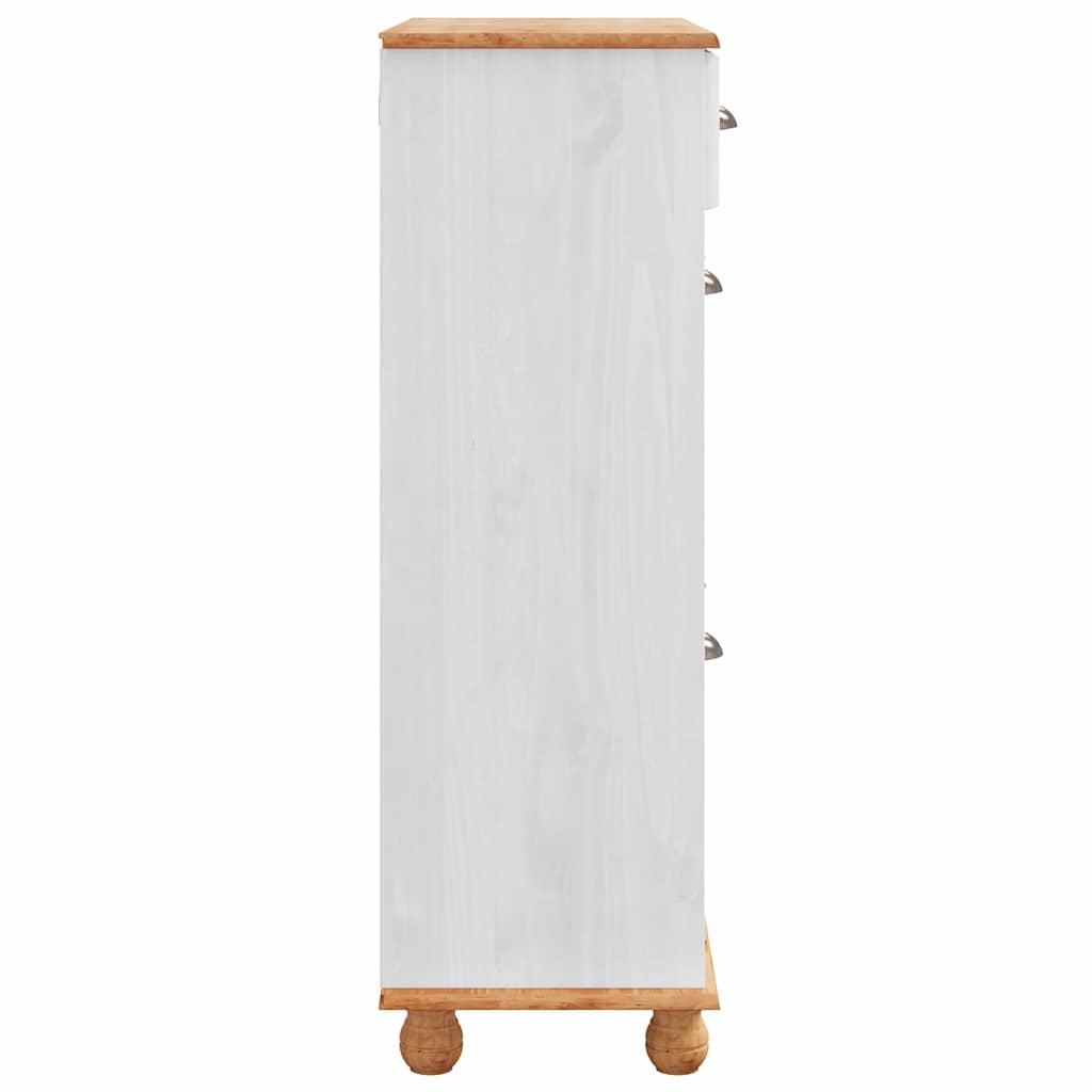 Schoenenkast ASKIM Wit 85 x 35 x 108 cm Massief grenenhout is nu te koop bij PeponiXL, paradijselijk wonen!
