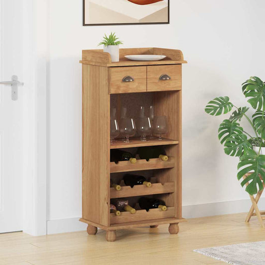 Wijnkast ASKIM Honing Wax 57 x 37 x 114 cm Massief grenenhout is nu te koop bij PeponiXL, paradijselijk wonen!