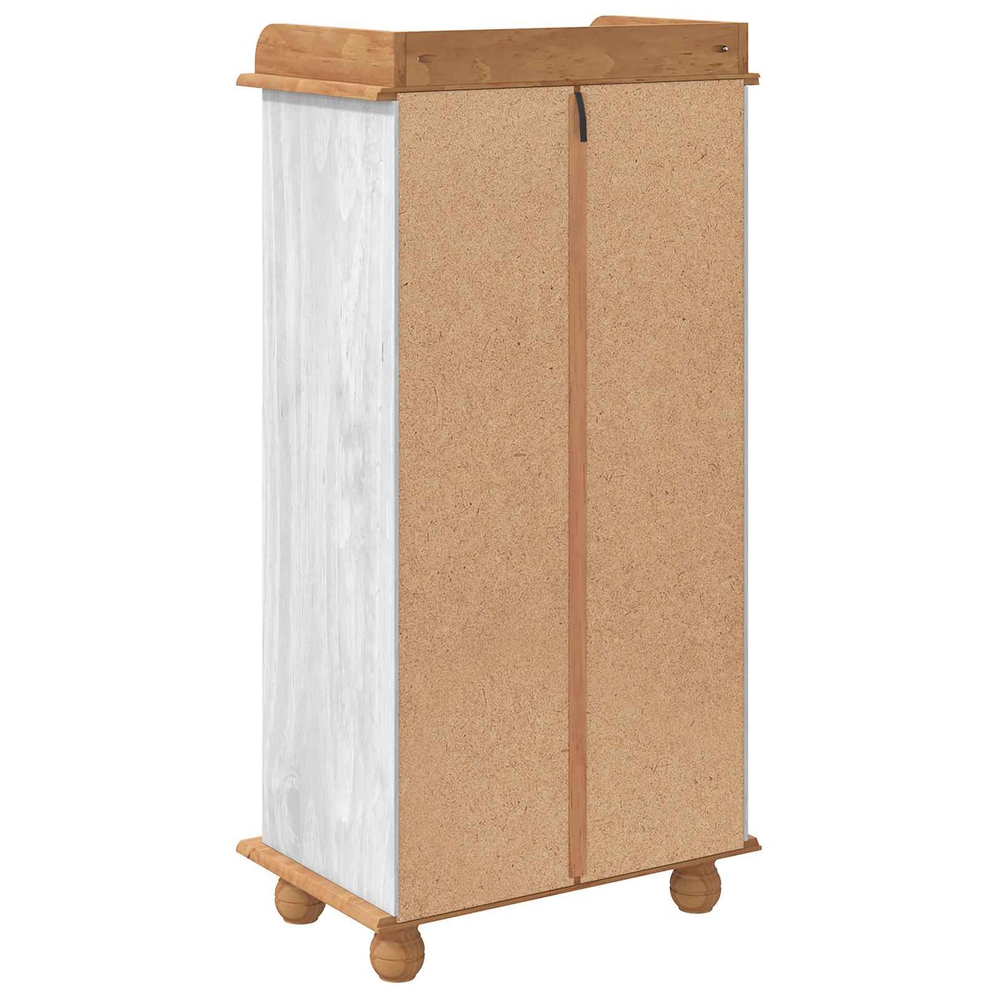 Wijnkast ASKIM Wit met Honingtopp 57 x 37 x 114 cm is nu te koop bij PeponiXL, paradijselijk wonen!
