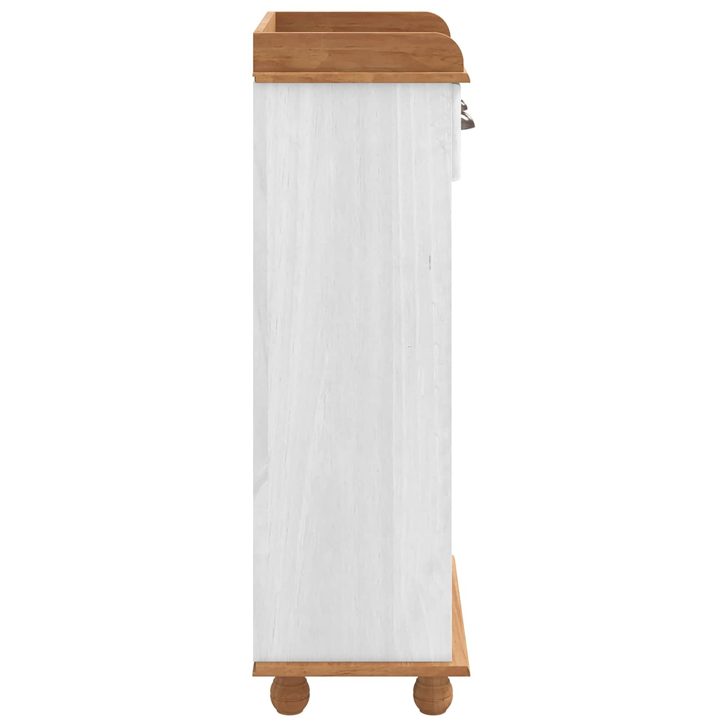 Wijnkast ASKIM Wit met Honingtopp 57 x 37 x 114 cm is nu te koop bij PeponiXL, paradijselijk wonen!