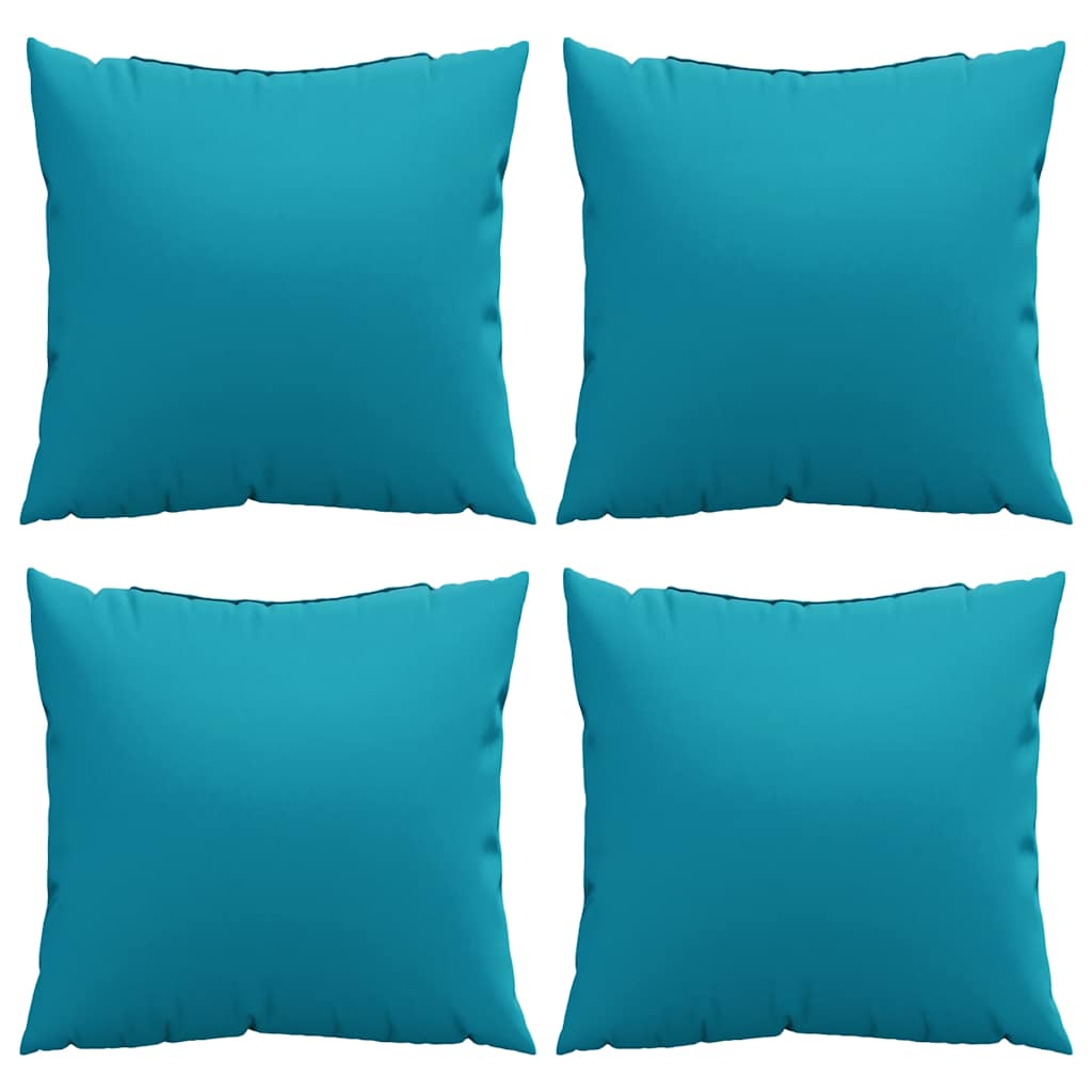 Bankkussens 4 stuks Blauw 40x40 cm Stof is nu te koop bij PeponiXL, paradijselijk wonen!