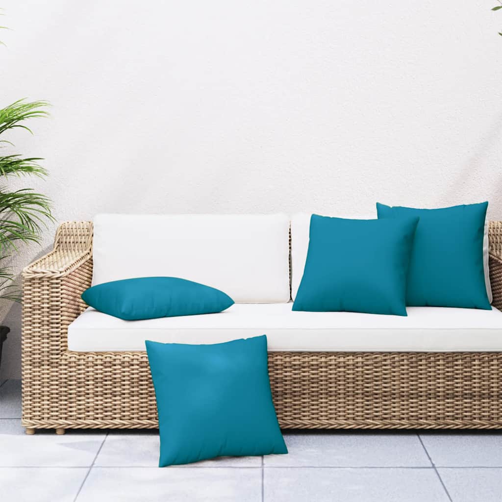 Bankkussens 4 stuks Blauw 40x40 cm Stof is nu te koop bij PeponiXL, paradijselijk wonen!