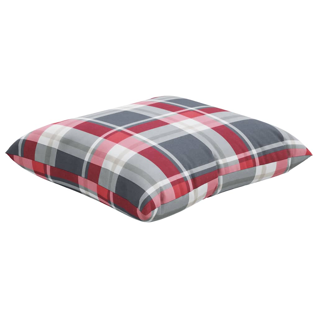 Bankkussens 4 stuks Rood Geruit Patroon 40x40 cm Stof is nu te koop bij PeponiXL, paradijselijk wonen!