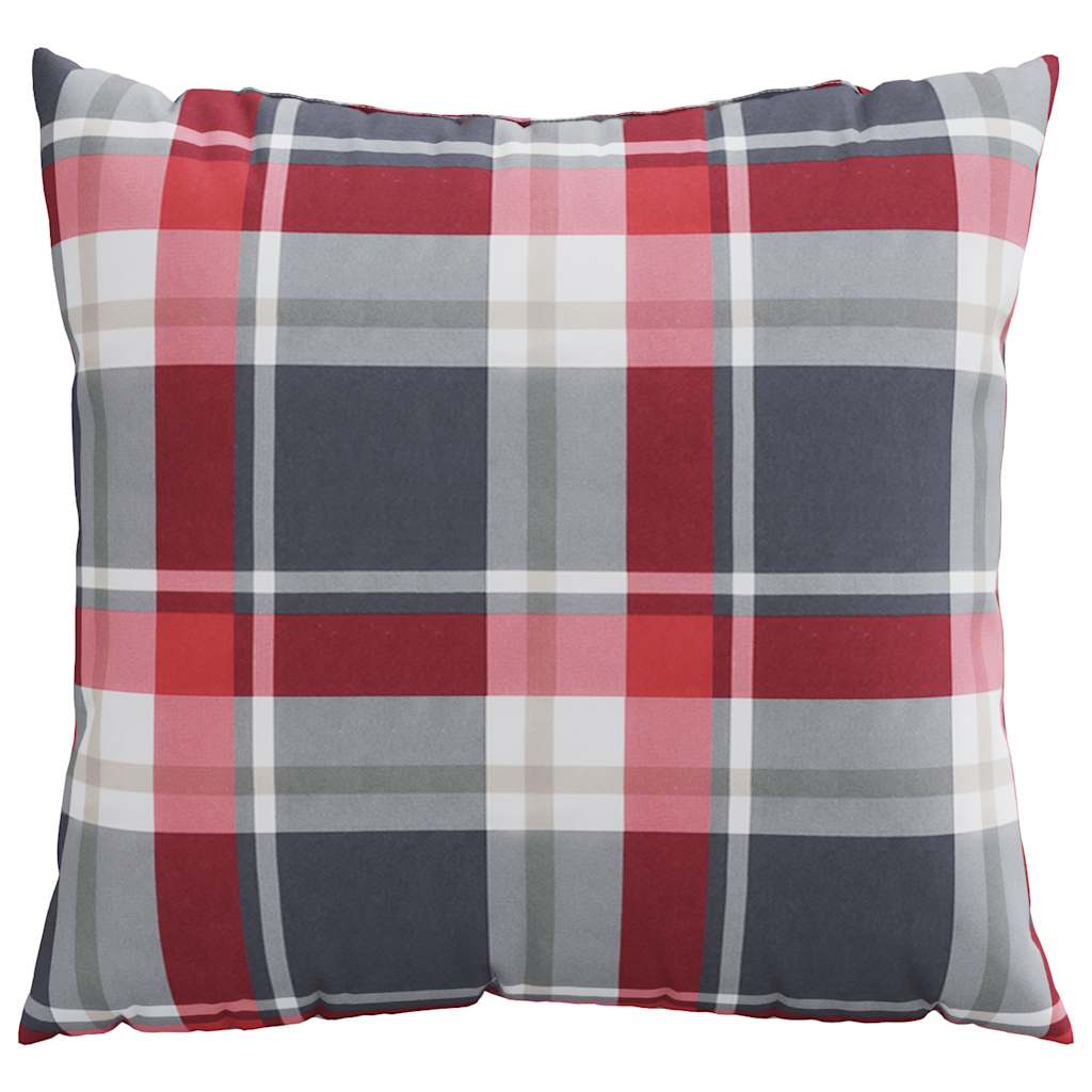 Bankkussens 4 stuks Rood Geruit Patroon 40x40 cm Stof is nu te koop bij PeponiXL, paradijselijk wonen!