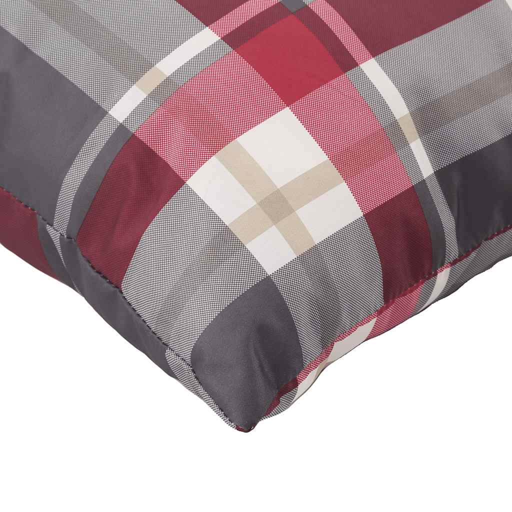 Bankkussens 4 stuks Rood Geruit Patroon 40x40 cm Stof is nu te koop bij PeponiXL, paradijselijk wonen!