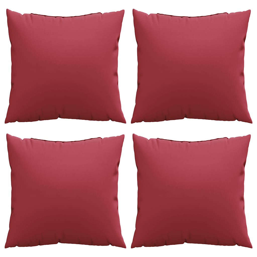Bankkussens 4 stuks Wijnrood 50x50 cm Stof is nu te koop bij PeponiXL, paradijselijk wonen!
