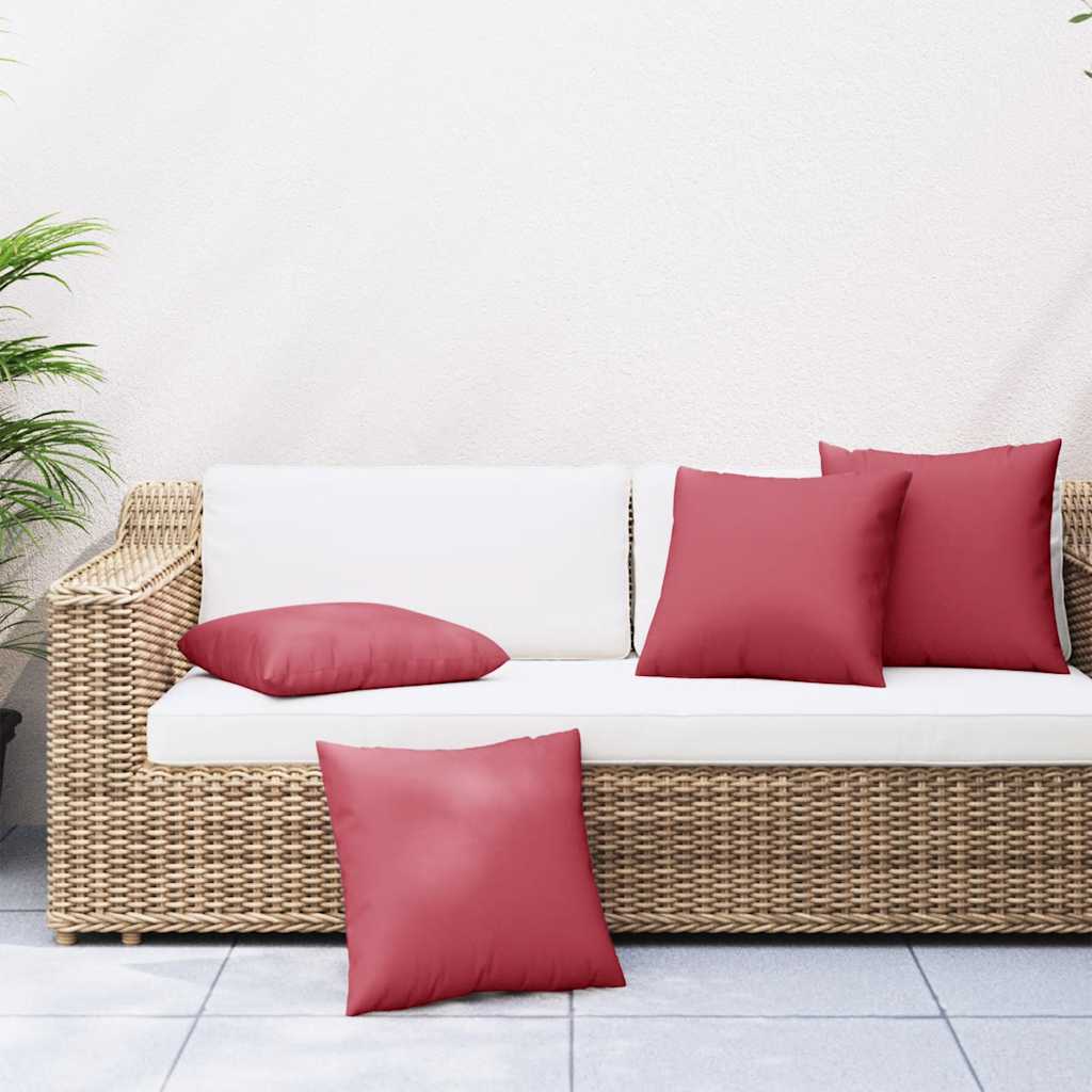 Bankkussens 4 stuks Wijnrood 50x50 cm Stof is nu te koop bij PeponiXL, paradijselijk wonen!