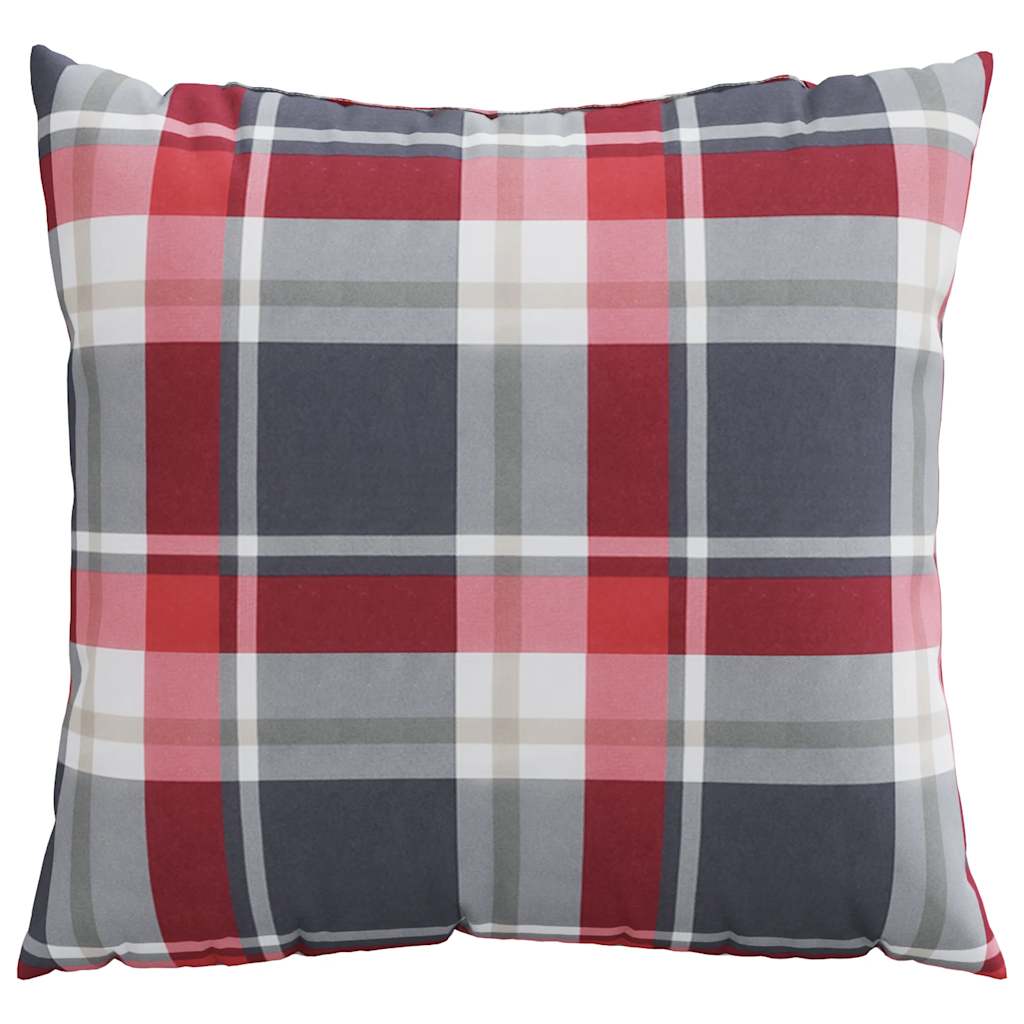 Bankkussens 4 stuks Rood Geruit Patroon 50x50 cm Stof is nu te koop bij PeponiXL, paradijselijk wonen!