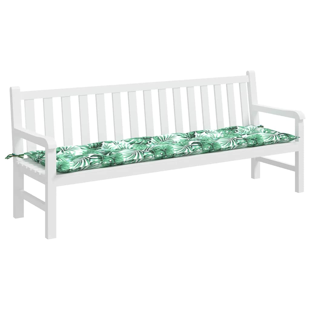 Tuinbankkussen met bladpatroon, 200x50x7 cm, Oxfordstof is nu te koop bij PeponiXL, paradijselijk wonen!