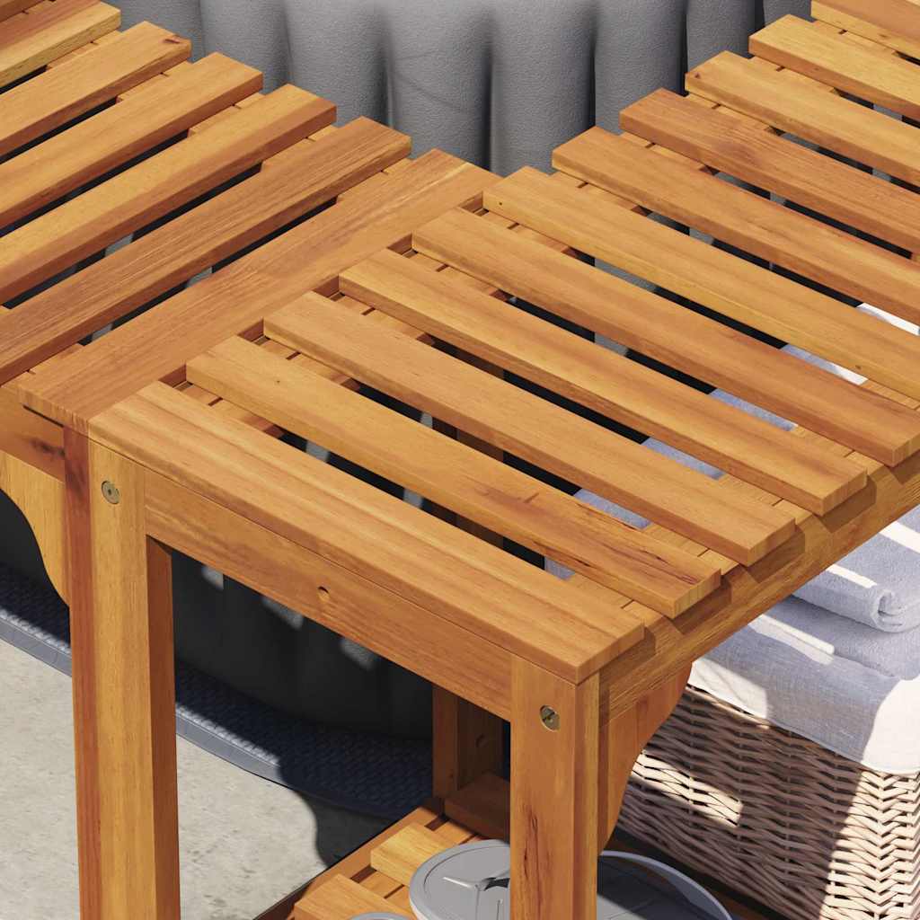 Hot Tub Omgeving Bruin 230 x 230 cm Massief Acaciahout is nu te koop bij PeponiXL, paradijselijk wonen!