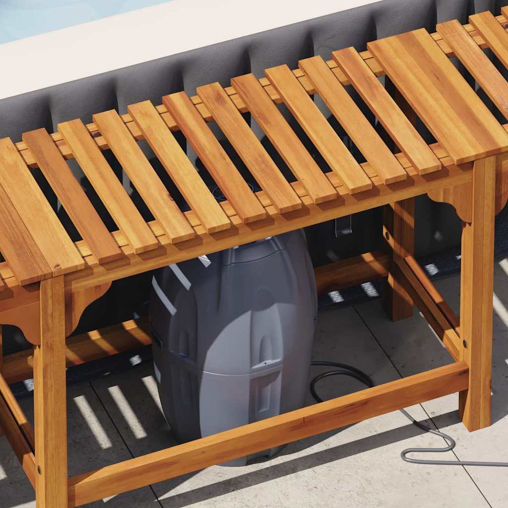 Hot Tub Omgeving Bruin 255 x 255 x 55,5 cm Massief Acaciahout is nu te koop bij PeponiXL, paradijselijk wonen!