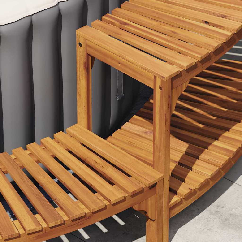 Hot Tub Omgeving Bruin Ø275 x 55,5 cm Massief Acaciahout is nu te koop bij PeponiXL, paradijselijk wonen!