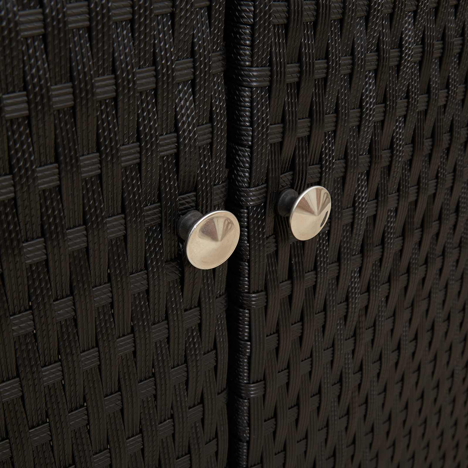 Opbergkast met plank met opslag Zwart 100 x 36 x 102 cm Rattan is nu te koop bij PeponiXL, paradijselijk wonen!