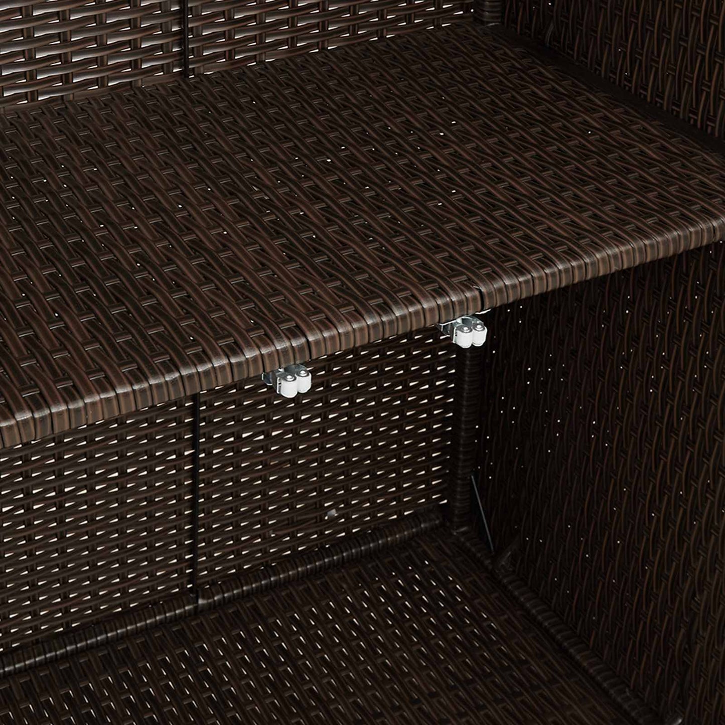 Opbergkast met plank met opslag Bruin 100 x 36 x 102 cm Rattan is nu te koop bij PeponiXL, paradijselijk wonen!