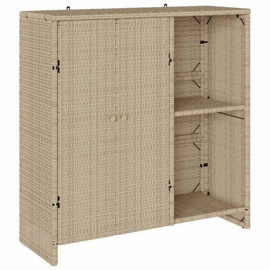 Opbergkast met plank met opslag Beige 100 x 36 x 102 cm Rattan