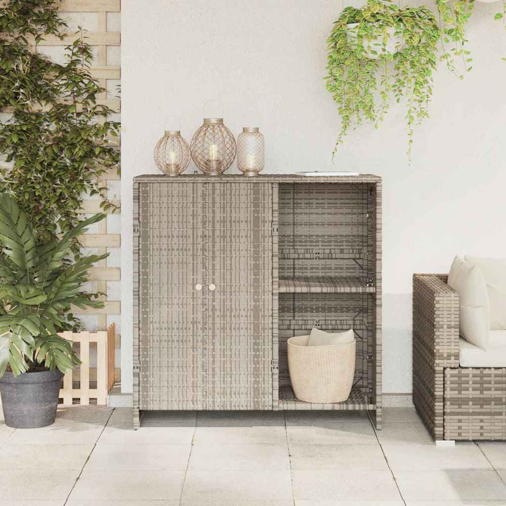Opbergkast met plank Lichtgrijs 100 x 36 x 102 cm Rattan is nu te koop bij PeponiXL, paradijselijk wonen!