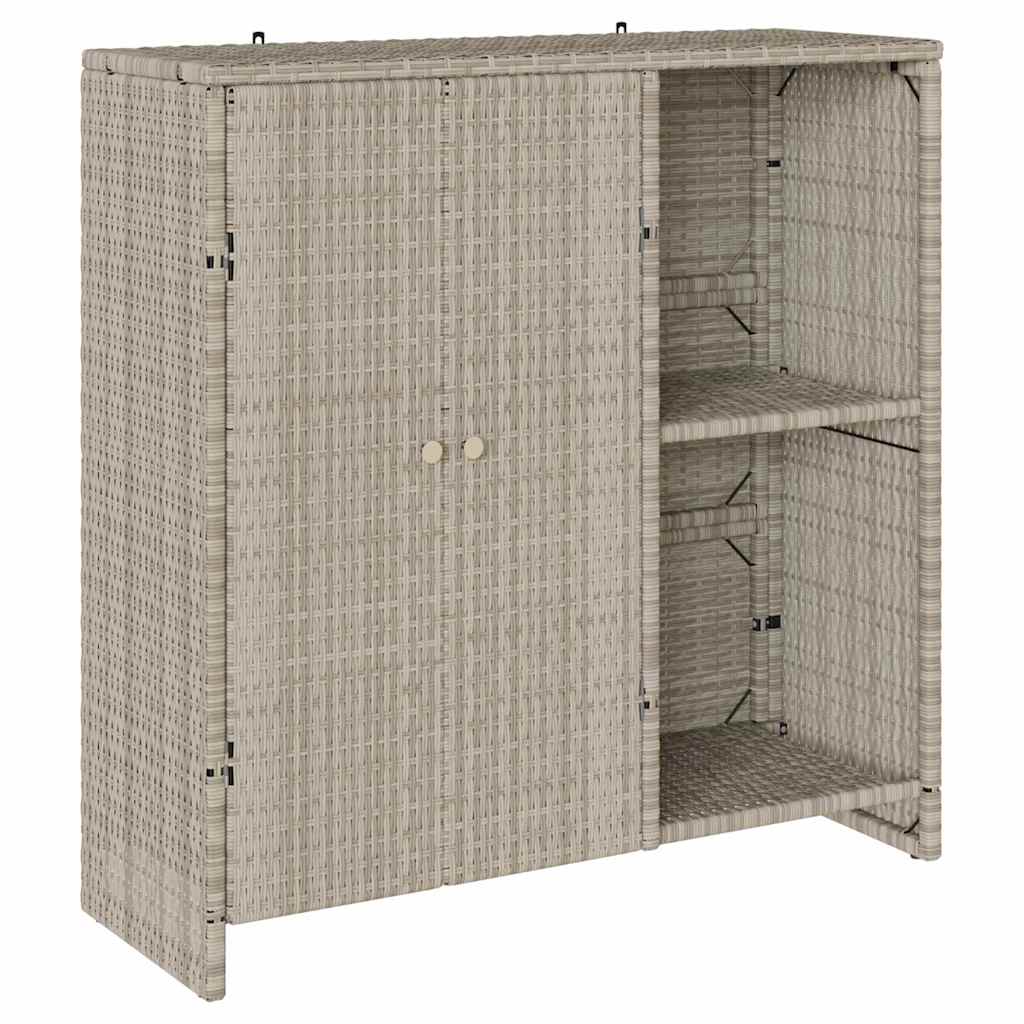 Opbergkast met plank Lichtgrijs 100 x 36 x 102 cm Rattan is nu te koop bij PeponiXL, paradijselijk wonen!