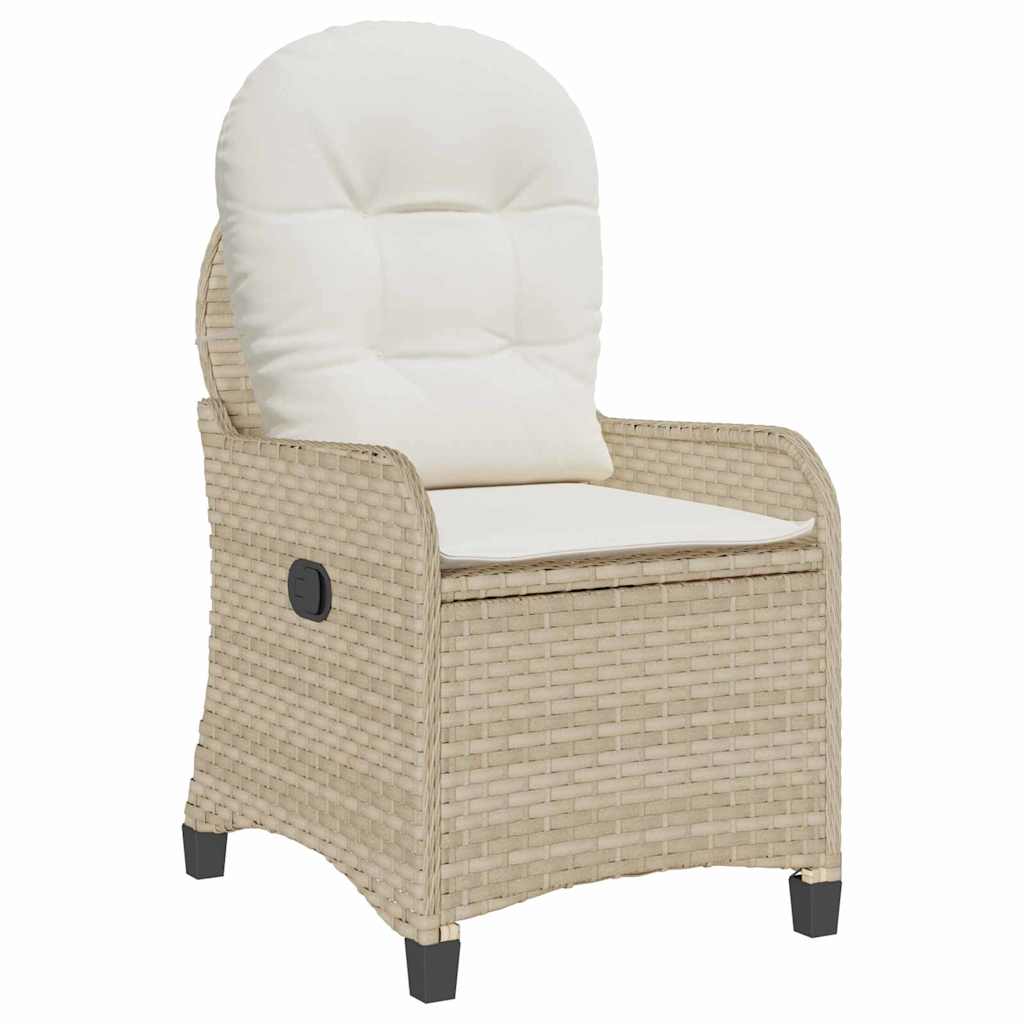 Ligstoel met kussen Beige 56 x 66 x 95 cm poly rattan is nu te koop bij PeponiXL, paradijselijk wonen!