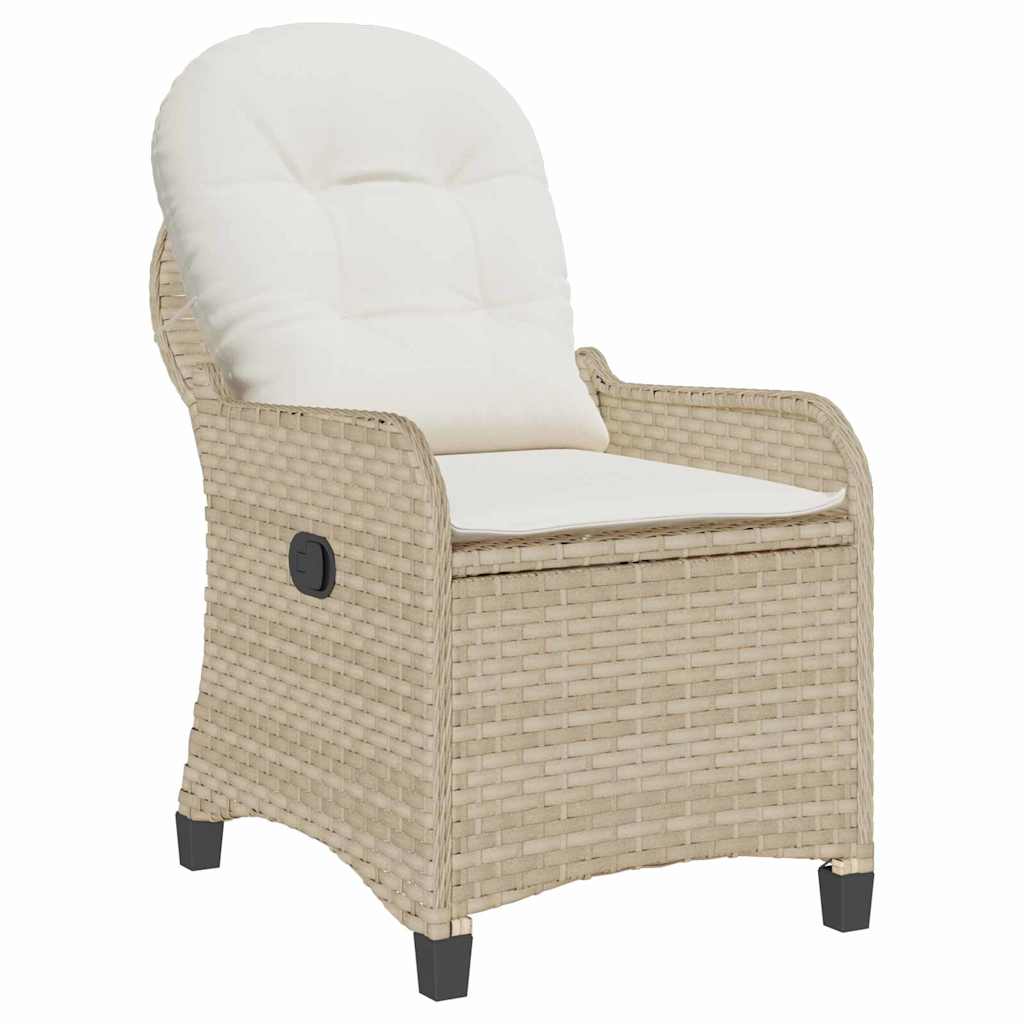 Ligstoel met kussen Beige 56 x 66 x 95 cm poly rattan is nu te koop bij PeponiXL, paradijselijk wonen!
