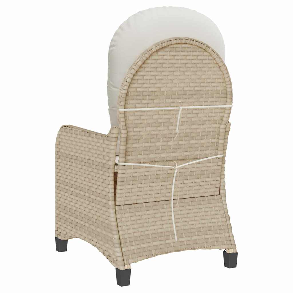 Ligstoel met kussen Beige 56 x 66 x 95 cm poly rattan is nu te koop bij PeponiXL, paradijselijk wonen!