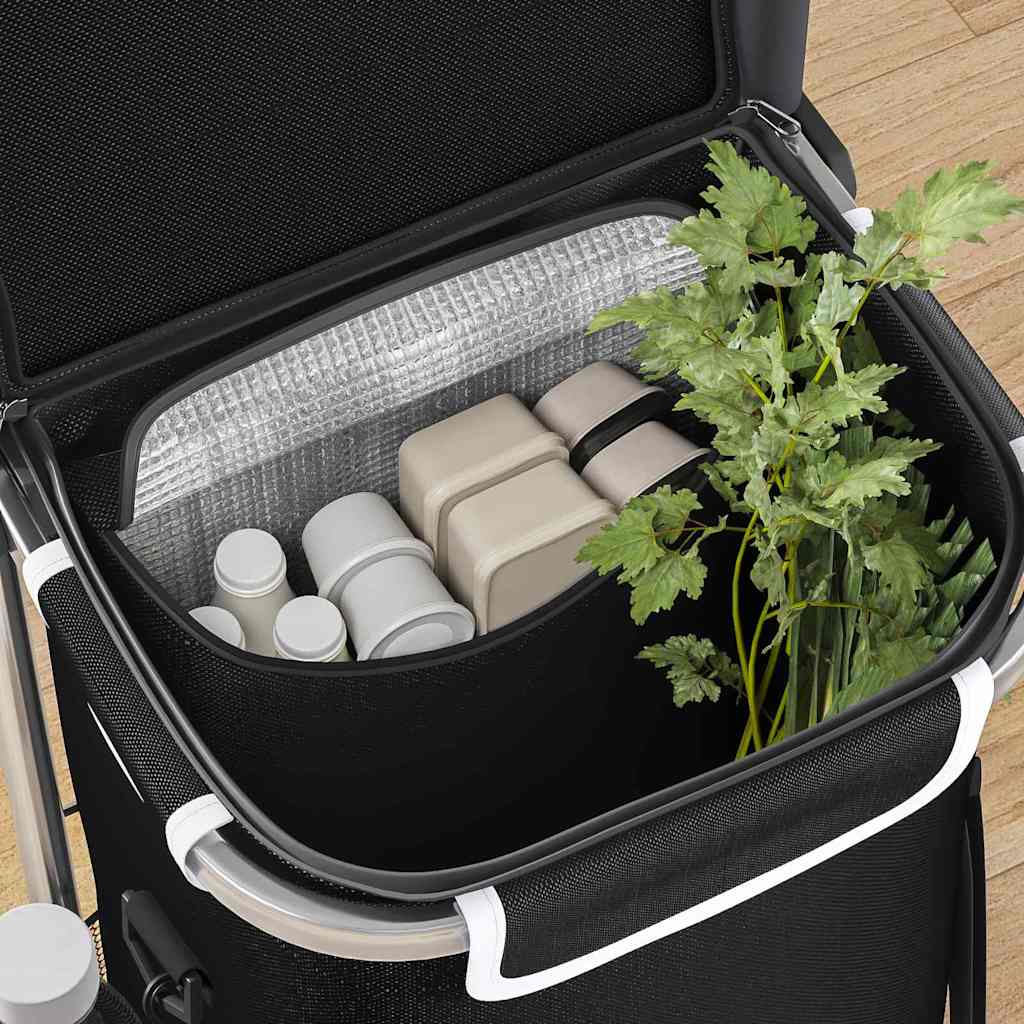 Winkel trolley Zwart 36,5 x 46,5 x 100,5 cm Oxford stof is nu te koop bij PeponiXL, paradijselijk wonen!