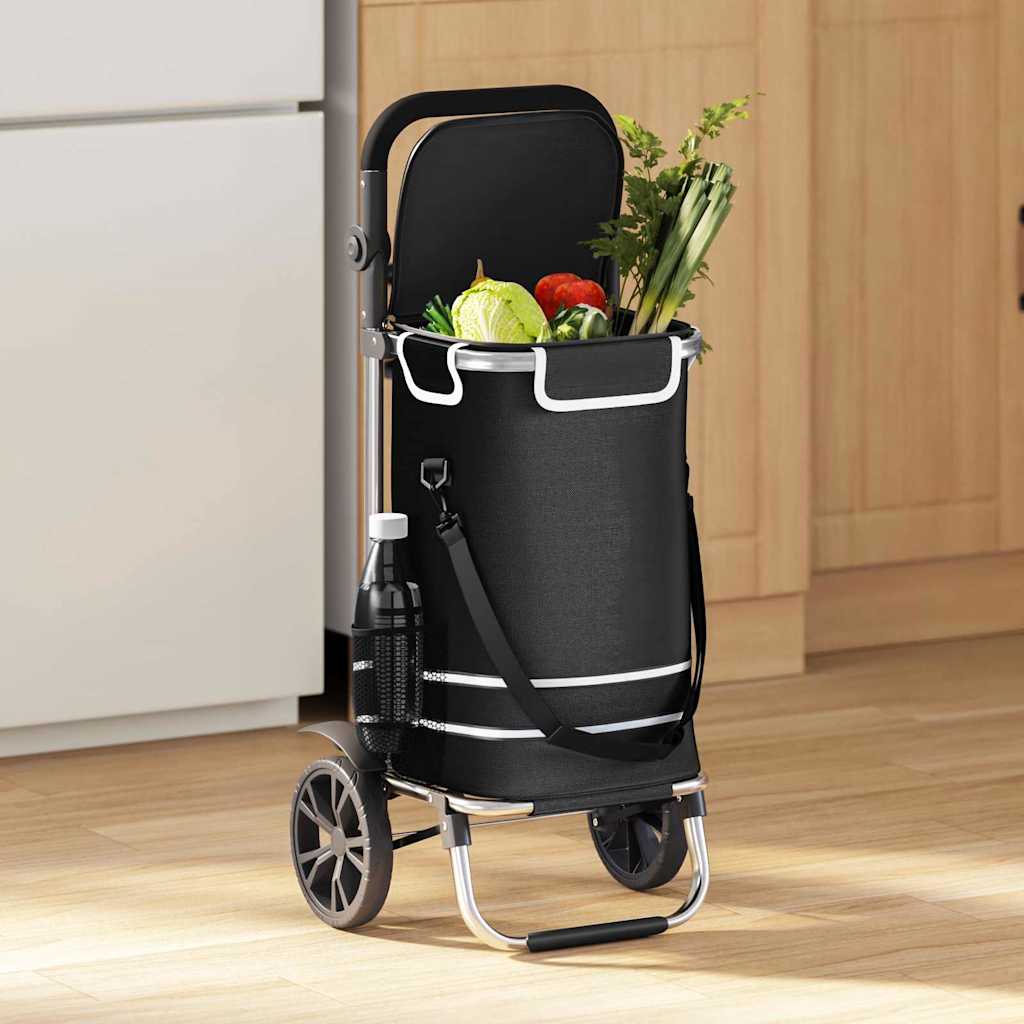 Winkel trolley Zwart 36,5 x 46,5 x 100,5 cm Oxford stof is nu te koop bij PeponiXL, paradijselijk wonen!
