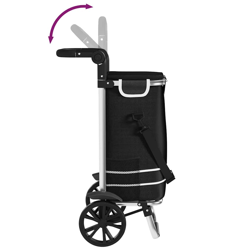 Winkel trolley Zwart 36,5 x 46,5 x 100,5 cm Oxford stof is nu te koop bij PeponiXL, paradijselijk wonen!