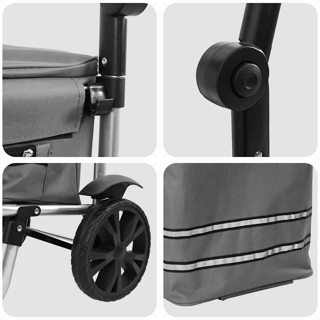 Winkel trolley Grijs 36,5 x 46,5 x 100,5 cm Oxford stof is nu te koop bij PeponiXL, paradijselijk wonen!