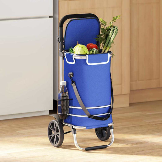 Winkel trolley Blauw 36,5 x 46,5 x 100,5 cm Oxford stof is nu te koop bij PeponiXL, paradijselijk wonen!
