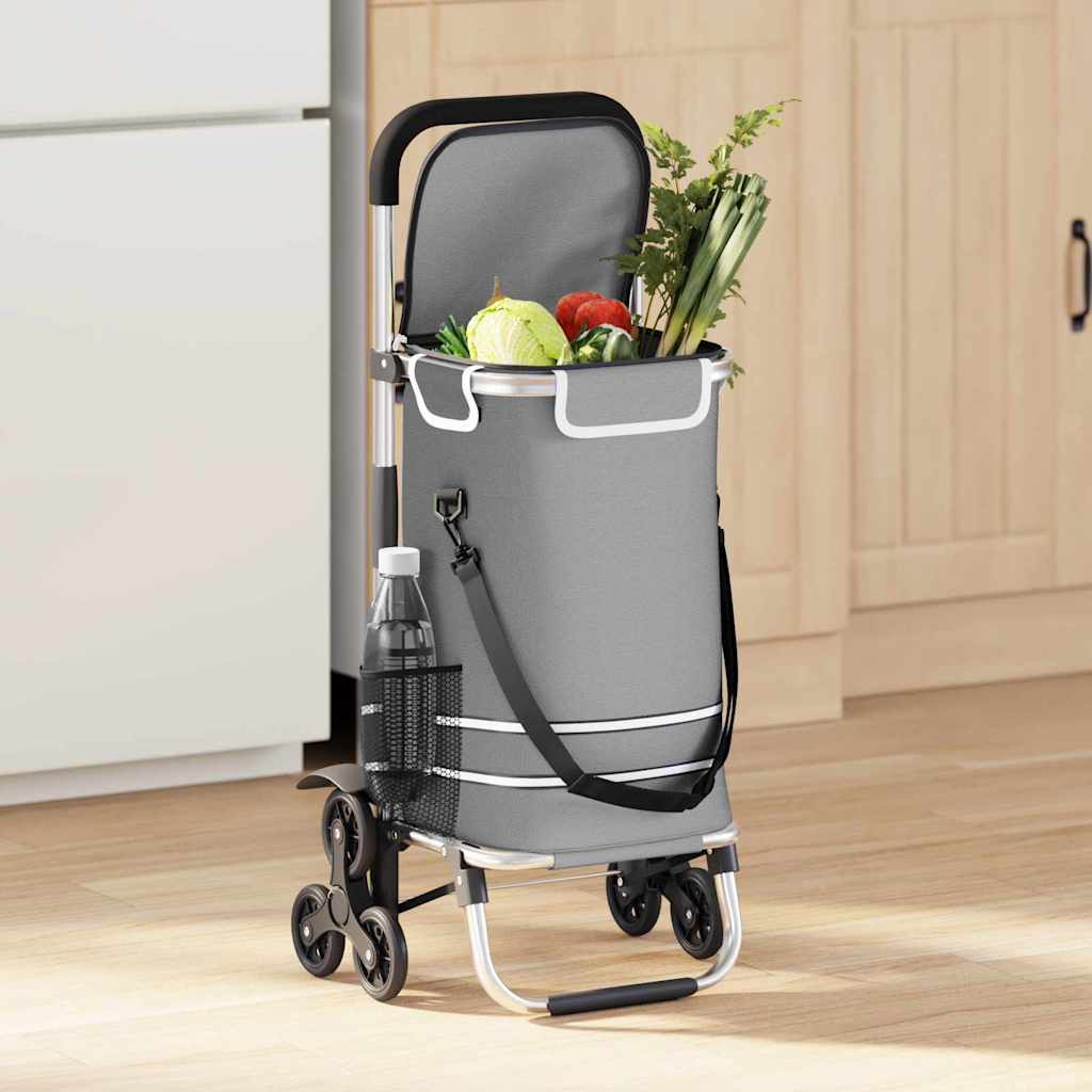 Winkel trolley Grijs 47 x 39 x 100,5 cm Oxford stof is nu te koop bij PeponiXL, paradijselijk wonen!
