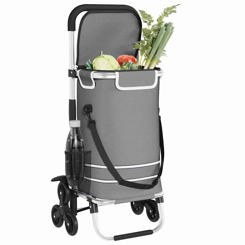 Winkel trolley Grijs 47 x 39 x 100,5 cm Oxford stof is nu te koop bij PeponiXL, paradijselijk wonen!